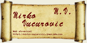 Mirko Vučurović vizit kartica